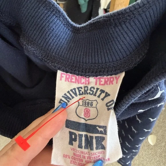 PINK Victoria's Secret Navy French Terry dress - Picture 3 of 3